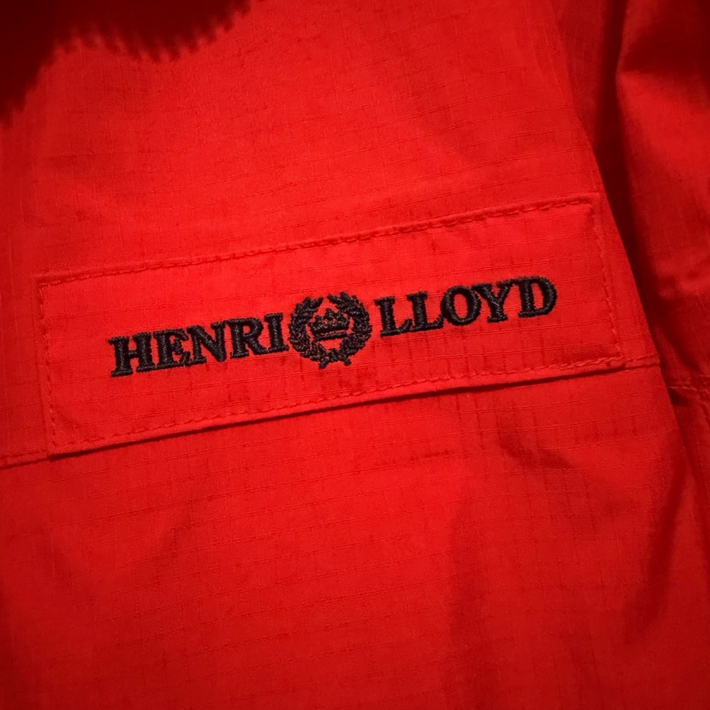 Henri Lloyd Red Sailing Windbreaker Jacket with Navy Trim- Nautical - Picture 5 of 7